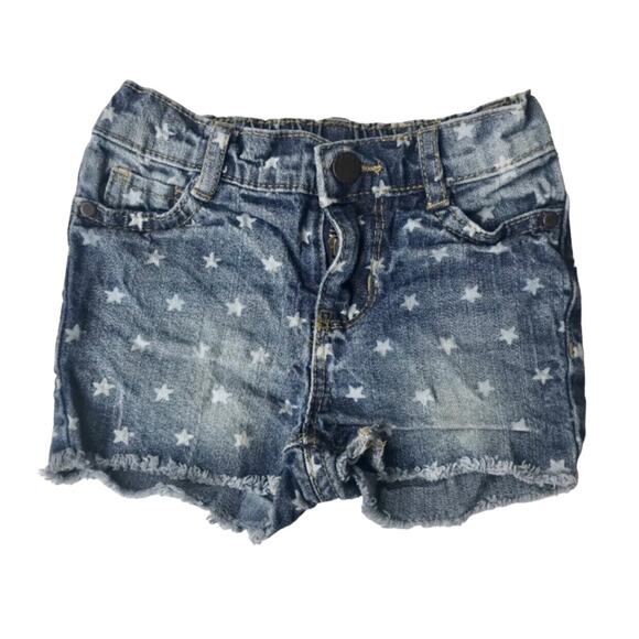 Genuine Kids Star Print Jean Shorts Size 12m - Picture 1 of 4